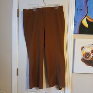 Talbots Women's 16 P Newport Pant Brown  Business Casual